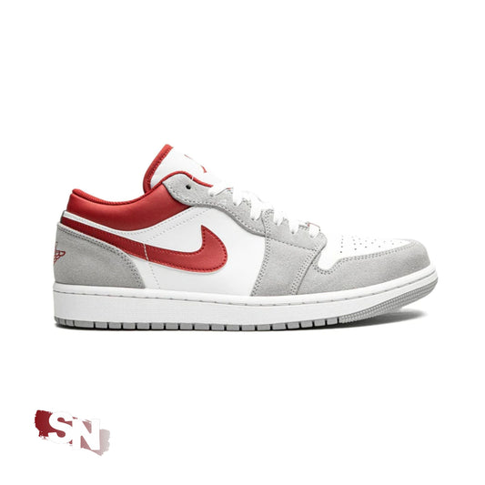 Custom Air Jordan 1 Low Light Smoke Grey Red | Unisex